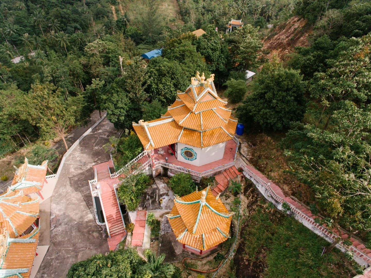 View of Samui Airport from Khao Hua Jook Pagoda
