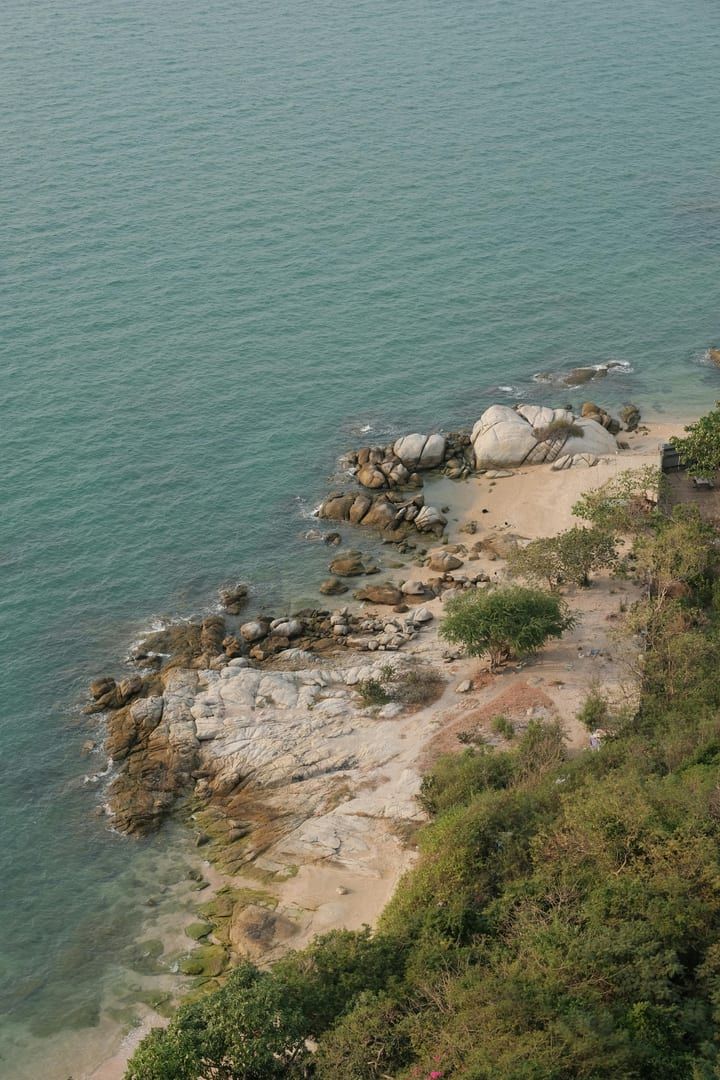 Aerial view of the southern Samui coastline