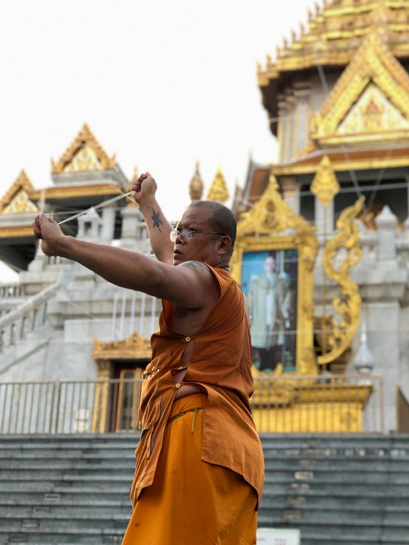 Buddhist statues and shrines at Wat Khunaram