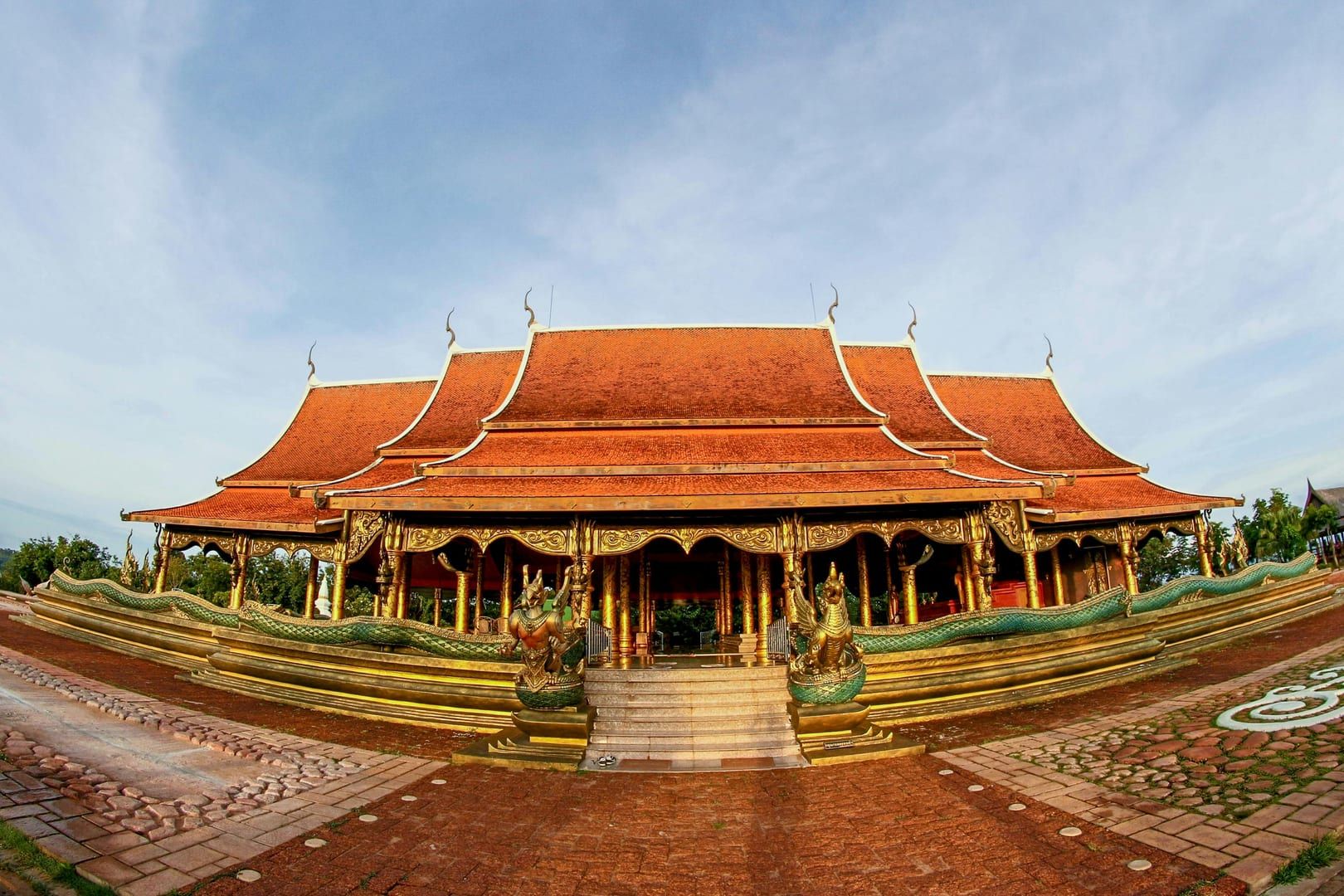 Traditional Thai architecture at Wat Phu Khao Thong