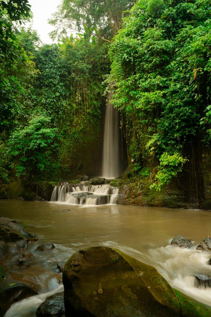 Small natural pool suitable for swimming at Khao Yai