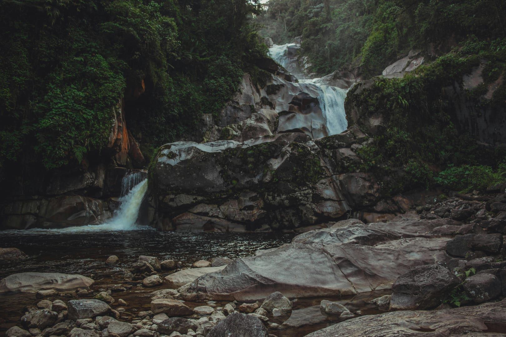 Natural rock pool at Lat Wanon Waterfall suitable for a dip